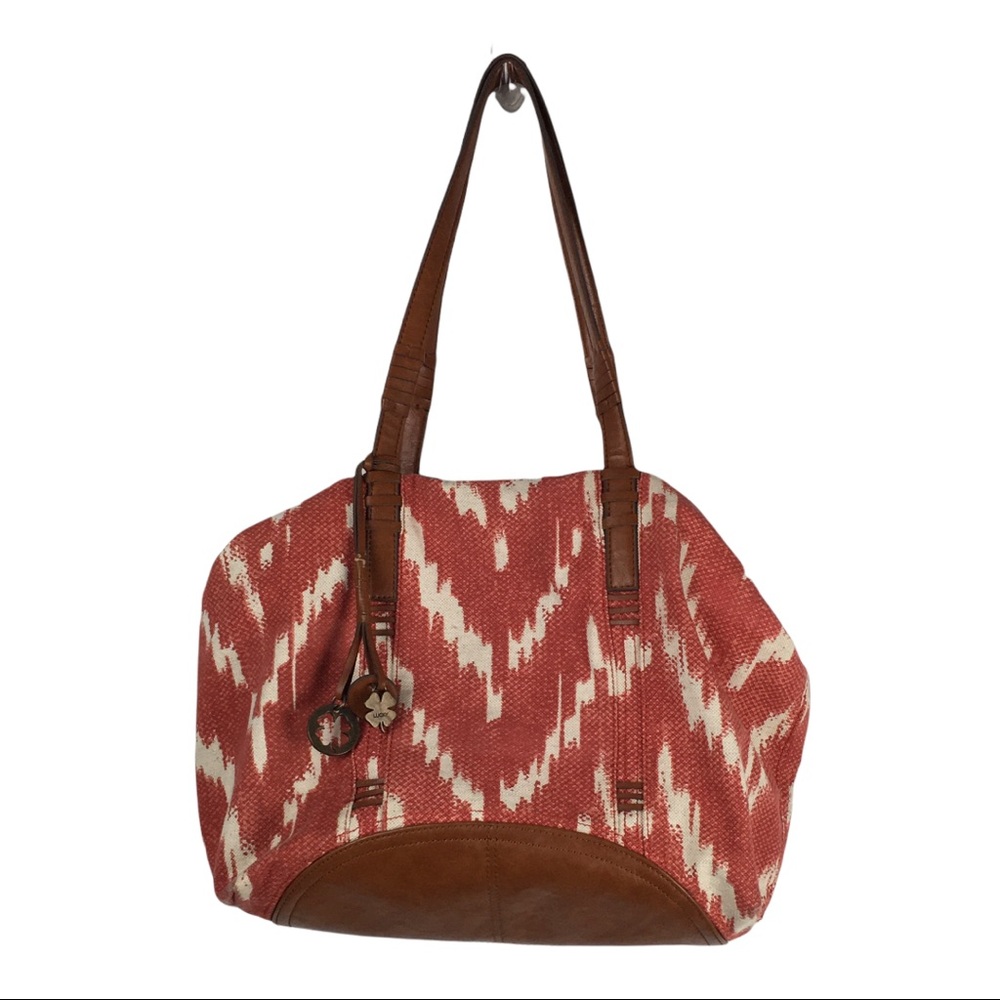 Lucky Brand Red and Cream Shoulder Bag - Picture 15 of 16